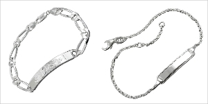 Armbänder für Gravur SILBER