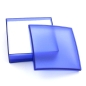 Preview: Uni-Schachtel blau-transparent 60x60mm