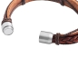 Preview: Echtleder Armband braun 23,5cm