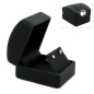 Preview: Schmuckschachtel 58x51x40mm Ohrschmuck Leder-Imitat schwarz