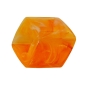 Preview: Tuchring 45x36x18mm Sechseck orange-marmoriert glänzend Kunststoff