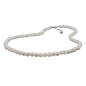 Preview: Kette 6mm Perle Kunststoff kristall-creme 45cm