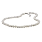 Preview: Kette 6mm Perle Kunststoff kristall-creme 50cm