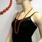 Preview: Kette 8-10-12mm Perlen verlaufend orange-schwarz-marmoriert 80cm