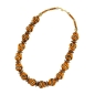 Preview: Kette 24x19mm Schraubenperle orange-altgold Kunststoff 51cm