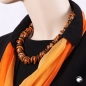 Preview: Kette 24x19mm Schraubenperle orange-altgold Kunststoff 51cm