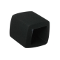 Preview: Tuchring 45x36x18mm Sechseck schwarz matt Kunststoff