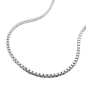 Preview: Kette 1mm Venezianerkette glänzend Silber 925 38cm