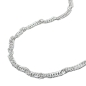 Preview: Kette 2mm Singapurkette diamantiert Silber 925 42cm