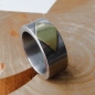 Preview: Ring Edelstahl mit Gravurplatte 585 Gold