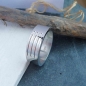 Preview: Ring 8mm Muster 3 Linien Edelstahl