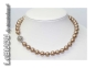 Preview: Collier Perlenkette 10mm champagne 45cm