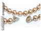 Preview: Collier Perlenkette 10mm champagne 45cm