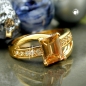 Preview: Ring Gr. 56 Zirkonia gold-plattiert 3 Micron