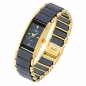 Preview: Dugena Damen Armbanduhr schwarz gold Quadra Ceramica 4460591 Quarz