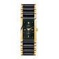 Preview: Dugena Damen Armbanduhr schwarz gold Quadra Ceramica 4460591 Quarz