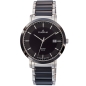 Preview: Dugena Herrenuhr schwarz silber Ceramic Solar 4461005 Quarz