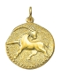 Preview: Anhänger Sternzeichen Steinbock Relief rund 18mm 8Kt 333 GOLD