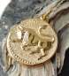 Preview: Anhänger Sternzeichen Stier Relief rund 18mm 8Kt 333 GOLD