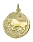 Preview: Anhänger Sternzeichen Stier Relief rund 18mm 8Kt 333 GOLD