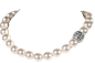 Preview: Collier Perlenkette weiss 14mm