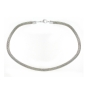 Preview: Exklusive Schlauchkette 3,2-6mm Collier Silber 925 mit Karabinerverschluss 42cm