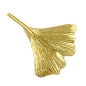 Preview: Brosche 30x24mm Ginkgoblatt glänzend 9Kt GOLD