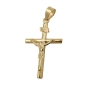 Preview: Anhänger 24x14mm Kreuz mit Jesus glänzend 9Kt