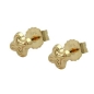 Preview: Ohrstecker Ohrring 4mm Stern mit Muster 9Kt GOLD