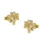 Preview: Ohrstecker Ohrring 9x8mm Baum mit Zirkonias GOLD 9Kt