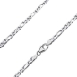 Preview: Kette Collier Figaro 3mm Silber 925 rhodiniert 60cm