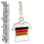 Preview: Anhänger Charm 925 Silber Fussball Trikot Deutschland