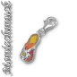 Preview: Anhänger Charm 925/- Silber "Flip Flop orange gelb"