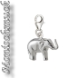 Preview: Anhänger Charm 925/- Silber für Bettelarmband Elefant II