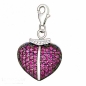 Preview: Anhänger Charm 925/- Silber Zirkonia Herz Pink