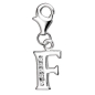 Preview: Einhänger Charm 925 Silber Buchstaben F mit Zirkonia