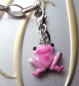 Preview: Einhänger Charm 925 Silber Frosch pink