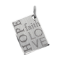 Preview: Anhänger HOPE faith LOVE 20x15mm Gravurplatte Silber 925