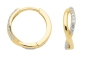 Preview: Creole 14,7x3,2mm bicolor Zirkonia 14Kt 585 GOLD