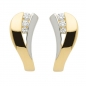 Preview: Creole 13,1x5,9mm bicolor Zirkonia 14 Kt 585 GOLD