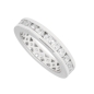 Preview: Ring Memoire 4mm Zirkonia 925 Silber Gr. 52