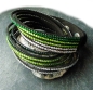 Preview: Armband schwarzes Velourleder Kristall Peridot-Crystal