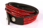 Preview: Armband schwarzes Velourleder Kristall Light Siam