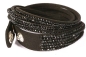 Preview: Armband schwarzes Velourleder Kristall Jet