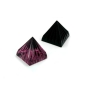 Preview: Set Tischdekoration 28x30mm 3 kleine Pyramiden aus Glas 2x schwarz 1x lila