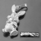 Preview: Anhänger Hase 20x10mm Silber 925