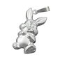 Preview: Anhänger Hase 20x10mm Silber 925