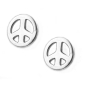 Preview: Ohrstecker Ohrring 4,5mm Peace/Friedens-Symbol Silber 925