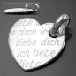 Preview: Anhänger 20x22mm Herz -Ich liebe Dich- Silber 925