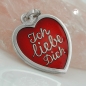 Preview: Anhänger 17x16mm Herz rot lackiert - Ich liebe Dich- Silber 925